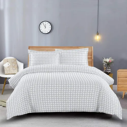 Vista 4 de Royal Hotel Bedding Fundas de edredón de franela 100% algodón pesadas, suaves, juego de funda de edredón de 3 piezas, cierre de botón, grueso