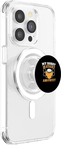 Vista 3 de Beekeeping suit outfit hobby sticky and sweet beekeeper PopSockets MagSafe PopGrip for iPhone