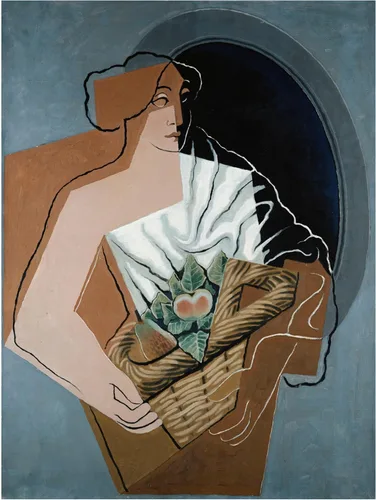Canvas Wall Art - Juan Gris 'Woman with Basket; La Femme au Panier, 1927' Wall Art for Living Room, Bedroom, or Office Décor by Trademark Fine Art