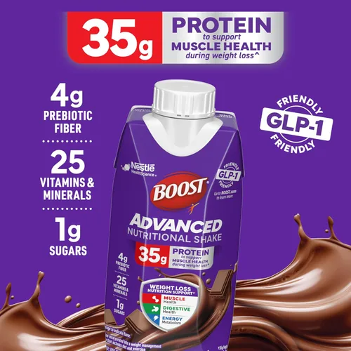 Vista 4 de BOOST Batido de Proteínas Nutricional Avanzado, Apoyo Nutricional para Pérdida de Peso*, Batido Alto en Proteínas de 35g Amigable con GLP-1, Listo