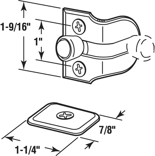 Vista 2 de Prime-Line U 9939 - Cerradura de ventilación de ventana de madera (paquete de 2)