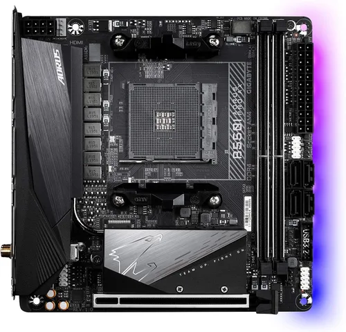 Vista 6 de Cooler Master NR200P MAX SFF - Funda Mini-ITX de factor de forma pequeño y GIGABYTE B550I AORUS PRO AX, AM4 AMD/B550/Mini-Itx/Dual M.2/SATA