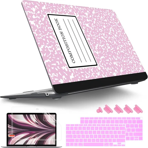 Vista 22 de Tuiklol Para MacBook Air de 13 pulgadas (versión 2021-2018) M1 A2337/A1932/A2179 con pantalla Retina Touch ID, carcasa rígida de plástico y cubierta