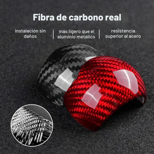 Vista 7 de AIRSPEED Para Mustang - Cubierta de la perilla de la palanca de cambios de fibra de carbono, accesorios interiores, calcomanía para Ford Mustang
