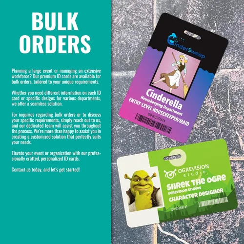 Vista 8 de Gafete de Identificación de Empleado con Impresión Personalizada, Doble Cara con Nombre, Foto, Logotipo y Código de Barras – Solución Única