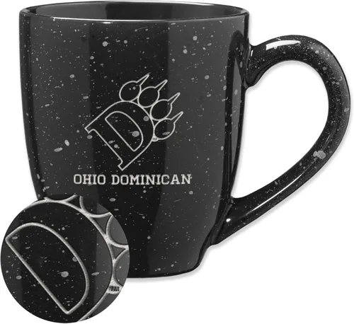 Vista 430 de Rico Industries NCAA Saint Joseph's (PA) Hawks Logo Principal Color Marrón 16 oz Logotipo del Equipo de Color Láser Grabado en Cerámica Moteada Taza