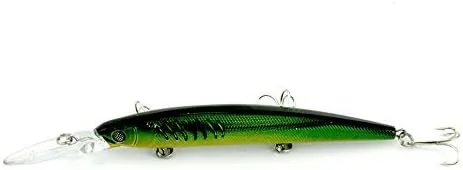 Vista 4 de 5 unids/lote de buceo profundo para pesca de plástico duro, señuelos de pesca de plástico duro, cebo para pesca de Bass Tourt, aparejos para agua