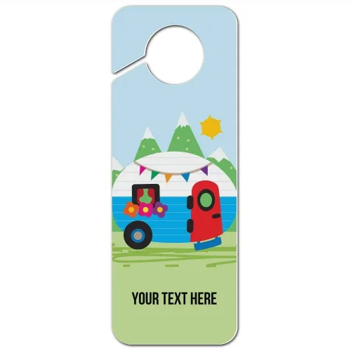 Vista 4 de Personalizado Vintage Retro Camper RV 1 línea de plástico Perilla de puerta Perilla Perilla Señal