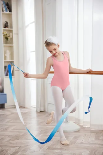 Vista 2 de Boyoo Maillot de gimnasia sin mangas para niñas con tirantes cruzados camisola sin mangas