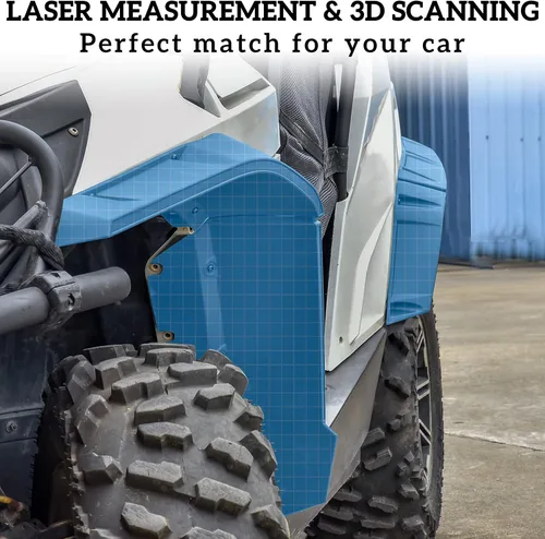 Vista 6 de SAUTVS Guardabarros extendidos para guardabarros con aletas de barro XXL más anchas para Can-Am Commander & Commander Max 800 1000 2011-2020