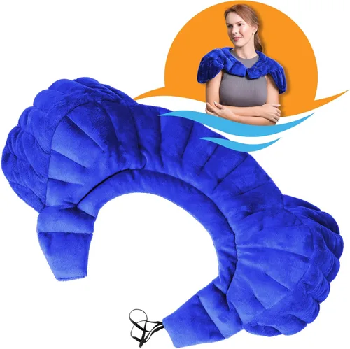 Vista 10 de SunnyBay Almohadilla térmica para microondas, envoltura térmica para cuello y hombros con cobertura adicional para aliviar el dolor de espalda