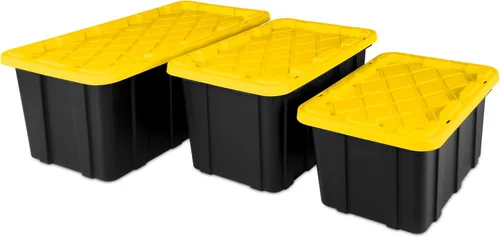 Vista 10 de Sterilite Contenedor Industrial de 17 Galones, Recipiente de Almacenamiento Apilable con Tapa de Cierre a Presión para Almacenamiento en Garaje