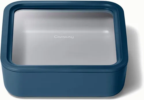 Vista 19 de Caraway Mini recipiente cuadrado para almacenamiento de alimentos, contenedor de almacenamiento de vidrio de 1.75 tazas para alimentos, vidrio