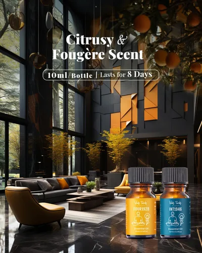 Vista 5 de Difusor sin agua con aceites esenciales de hotel, aromas de lujo para el hogar, inspirado en hoteles de 5 estrellas, mezclas de aceites aromáticos