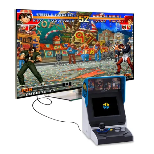 Vista 6 de SNK 40th Anniversary NEOGEO MINI Arcade Console, 3.5" Screen with 40 Classic Games(KOF/Metal Slug Series), TV Output Compatible, Dual Controller