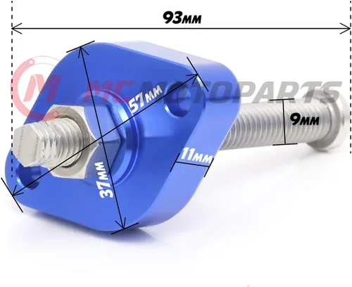 Vista 5 de MC MOTOPARTS CNC ajustable HP Manual Cam cadena tensor compatible con CRF150R 07-13 08 09 10 11 12 (azul)