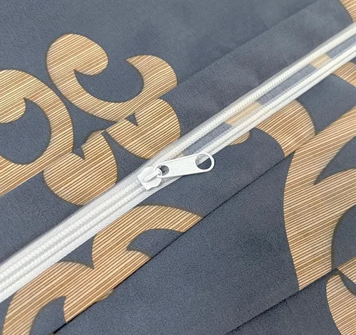 Vista 99 de Marina Decoration Juego de funda de edredón de 3 piezas con 2 fundas de almohada, diseño de rayas negras y grises, tamaño doble/matrimonial