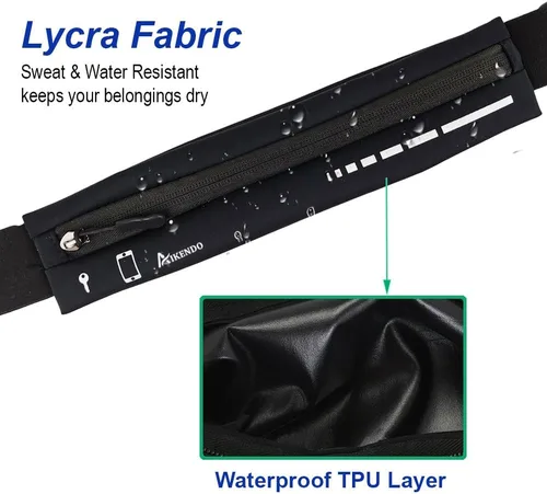 Vista 11 de Cinturón delgado para correr para mujeres y hombres, riñonera para corredores, soporte para teléfono, cinturón de cintura para correr, cinturón