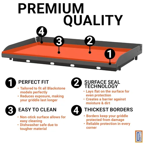 Vista 5 de Alfombrilla de plancha de silicona premium de 17 pulgadas para parrilla Blackstone de 17 pulgadas, cubierta de plancha de silicona resistente