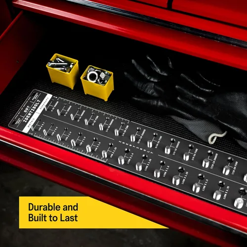 Vista 9 de SST - Original Identibolt - Comprobador de roscas preciso y montaje en pared - Roscas imperiales SAE y métricas - Identificador de 28 tuercas