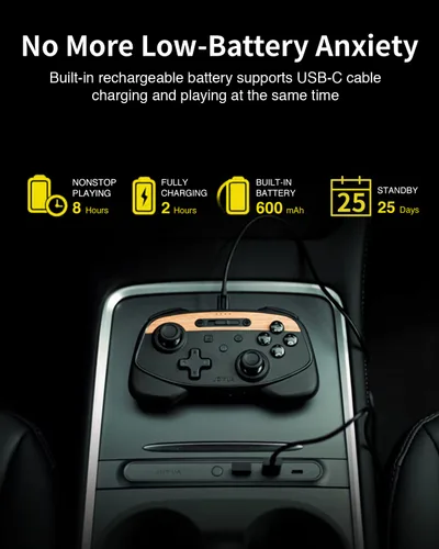 Vista 7 de Jowua Multi-Device Wireless Controller Compatible for Tesla 2025 New Model YModel 3/Y/S/X/cybertruck Compatible for Switch, one controller set