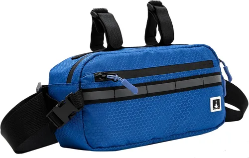 Vista 12 de ROYALFAIR Bolsa impermeable para manillar para bicicletas de niños, bolso cruzado convertible (negro)