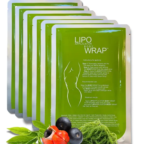 Vista 9 de La envoltura corporal definitiva con guaraná, té verde y algas marinas funciona para estómago, vientre, piernas, brazos y abdomen. 4 envolturas