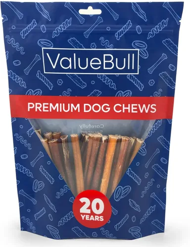 Vista 16 de ValueBull Bully Sticks para perros pequeños, extrafinos de 6 pulgadas, 50 unidades, golosinas naturales para perros, 100% carne de res, un solo