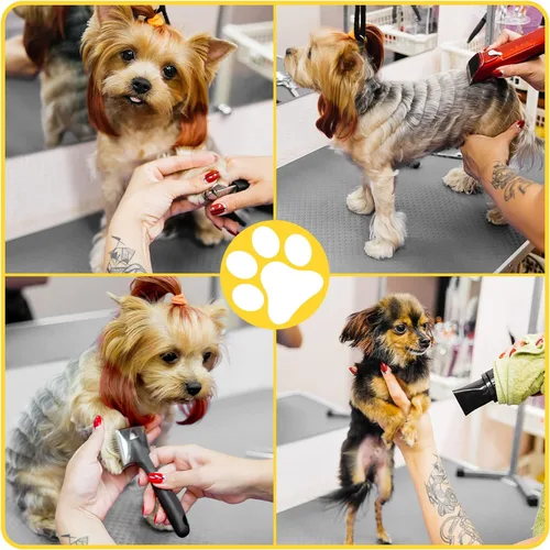 Vista 7 de ROOMTEC Mesa de aseo para perros de 36", estación plegable de baño para mascotas con brazo de altura ajustable/lazo/bandeja de malla