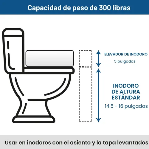 Vista 11 de HealthSmart Elevador de asiento de inodoro elevado con bloqueo para personas mayores, elevación de 4 pulgadas con tapa, se adapta a inodoros