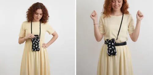 Vista 101 de Tainada Funda Estuche Bolsa de Neopreno para Teléfono para Hombres y Mujeres con Correa Cruzada/Cordón para el Cuello para iPhone 17/16/15 Pro Max