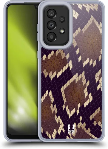 Vista 11 de Head Case Designs Ball Python Snake Pattern Gel Case [Military Grade Protection] Compatible with Galaxy A33 5G (2022)