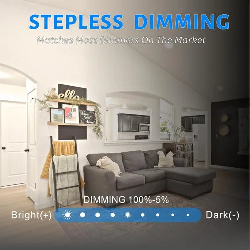 Vista 4 de ECOELER Luz de disco LED de 5/6 pulgadas, 16.5 W, 1100 lm, 3000 K/4000 K/5000 K seleccionable, luz de techo regulable de montaje empotrado, se