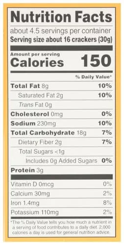 Vista 4 de 365 By Whole Foods Market, Crackers Harina de almendras Cheddar, 5 onzas
