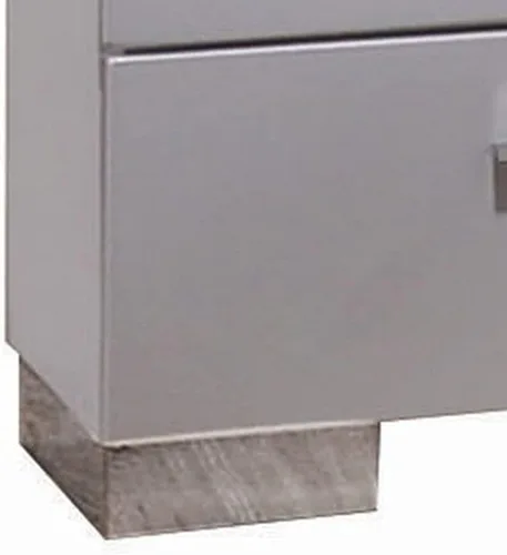 Vista 5 de Acme Muebles Lorimar Mesita de noche de madera con 2 cajones en color blanco