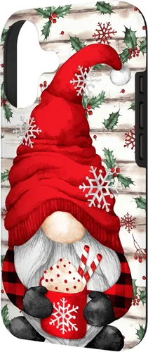 Vista 2 de Cute Christmas Gnome for Women with Hot Cocoa Mug for Xmas Case for iPhone 17