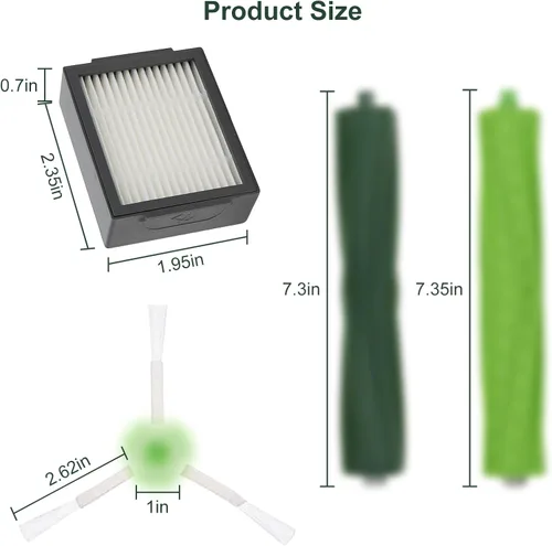 Vista 5 de Paquete de 18 piezas de repuesto compatibles con serie E/i/j, E5 E6 E7 i2 i3 i3+i4 i4+ i6 i6+ i7 i7+ i8 i8+/Plus, 2 juegos de cepillos de rodillo