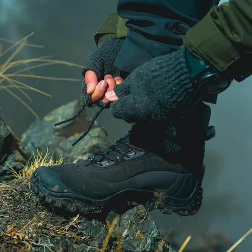 Vista 6 de Botas de senderismo para mujer, ligeras, impermeables, para caza, soporte para tobillo, agarre de alta tracción