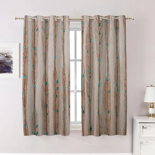 Vista 50 de Maritime Ocean Cafe Curtains,Anchors Nautical Art Blackout Tier Curtain Multilayer Polyester Short Kitchen Drapes 2 Pack 26X24 Inches