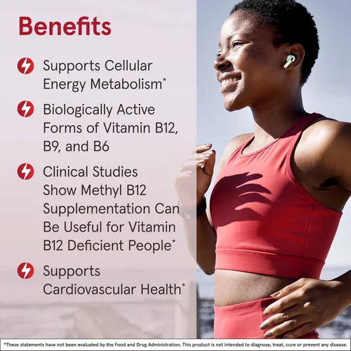 Vista 2 de Pastillas de Metil B-12 / Folato de metilo y Piridoxal-5-fosfato (P-5-P) Jarrow Fórmulas, BMF14, 1, 1