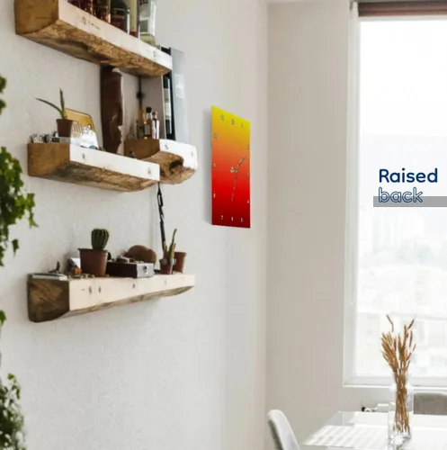 Vista 3 de 3dRose Gradiente amarillo brillante, naranja y rojo - Reloj de pared, 10 x 10 pulgadas (DPP_215456_1)