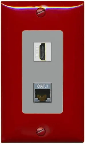 Vista 25 de RiteAV Placa de pared HDMI y Cat7 - 1 cuadrilla [negro/marfil]