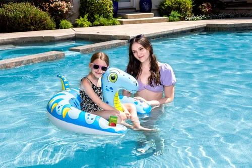 Vista 3 de Poolmaster Inflatable Swimming Pool Float Water Dragon Rider Toy for Kids