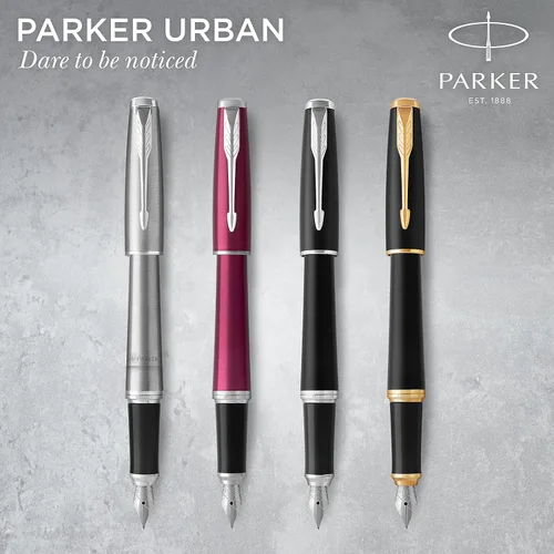 Vista 5 de Parker Urban pluma estilográfica, punta fina, tinta azul recargable
