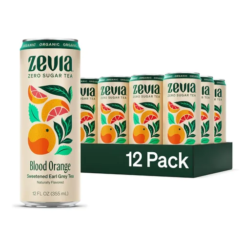 Vista 10 de Zevia - Té helado orgánico sin azúcar, té negro con durazno, latas de 12 onzas (paquete de 12)
