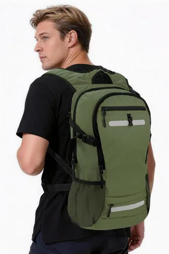 Vista 2 de Zavothy Mochila de senderismo multiusos de 18 litros con bolsa de agua de 3 L, mochila de hidratación duradera con compartimento aislado