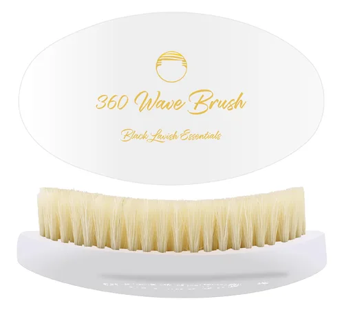 Vista 9 de Cepillo de ondas 360, crea ondas más profundas, cepillos curvos de cerdas de jabalí suaves y duras (cepillo suave, negro)