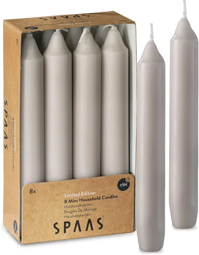 Vista 8 de Paquete de 8 velas cónicas de color rosa rubor – Paquete de 8 velas de 6 pulgadas – Velas rosas sin perfume de 5 horas para el día de San Valentín