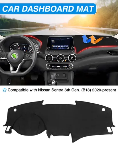 Vista 2 de CARTIST Funda para salpicadero de ajuste personalizado para Nissan Sentra 2020 2021 2022 2023 2024 2025 2026 Accesorios Funda para salpicadero