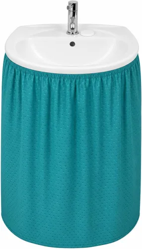 Falda de Fregadero de Baño de Tela con Puntada de Diamante, Fregadero Utilitario, Impermeable, se Adapta a Fregaderos de Tamaño Estándar, Añade